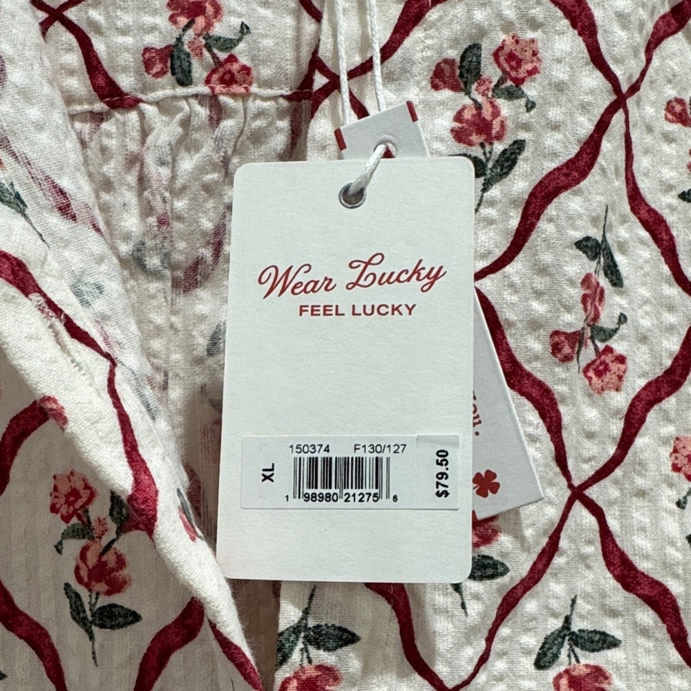 NWT! ✨🌹 Lucky Brand Floral Printed Button Up Peasant Blouse - Picture 2 of 6